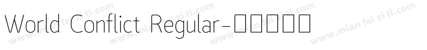 World Conflict Regular字体转换